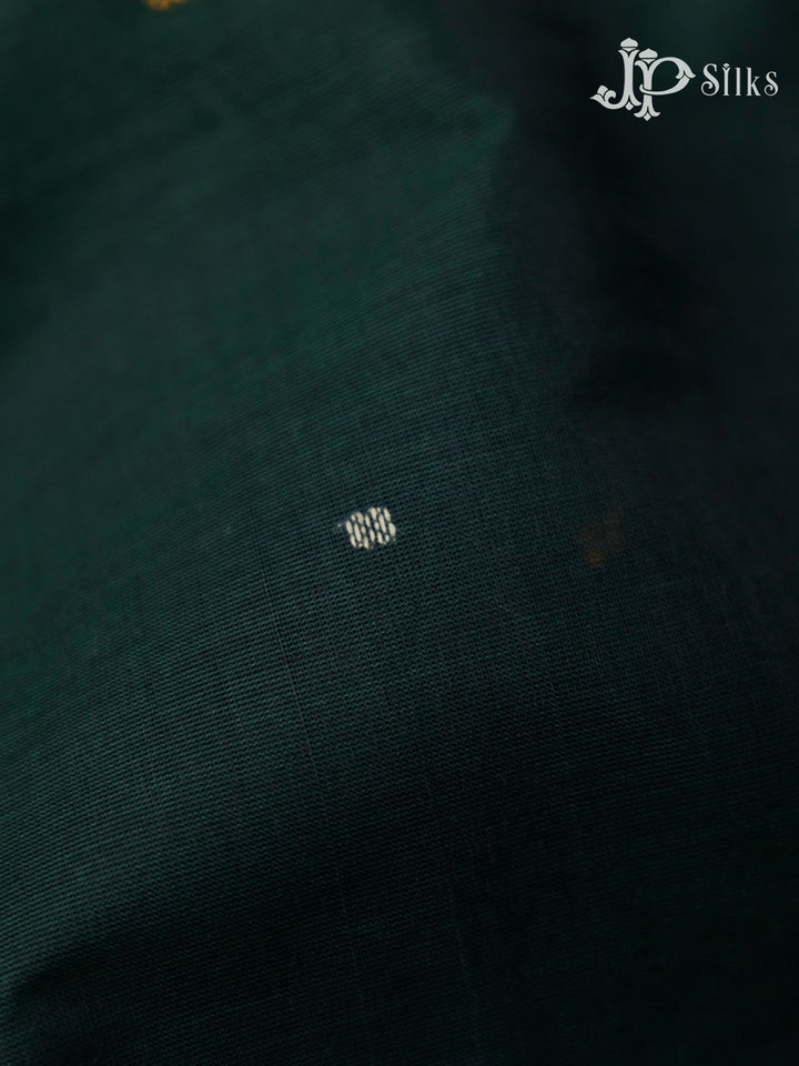 Bottle Green Kanchi Cotton Saree - D9703-view4