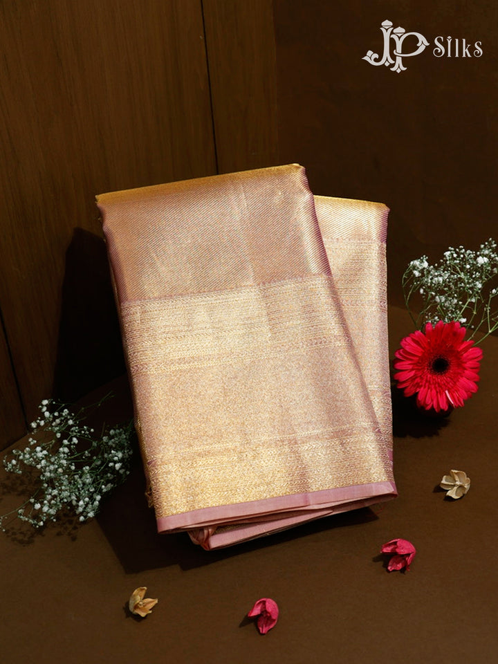 Bucolic Baby Pink Kanchipuram Silk Saree - G353 “View1”
