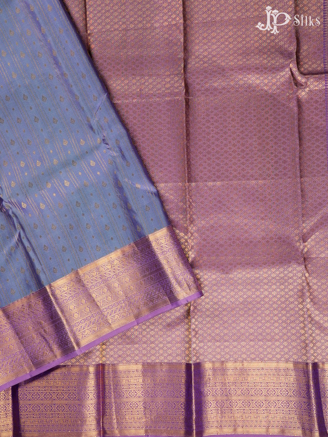 Light Purple And Lavender Kanchipuram Silk Saree - E243