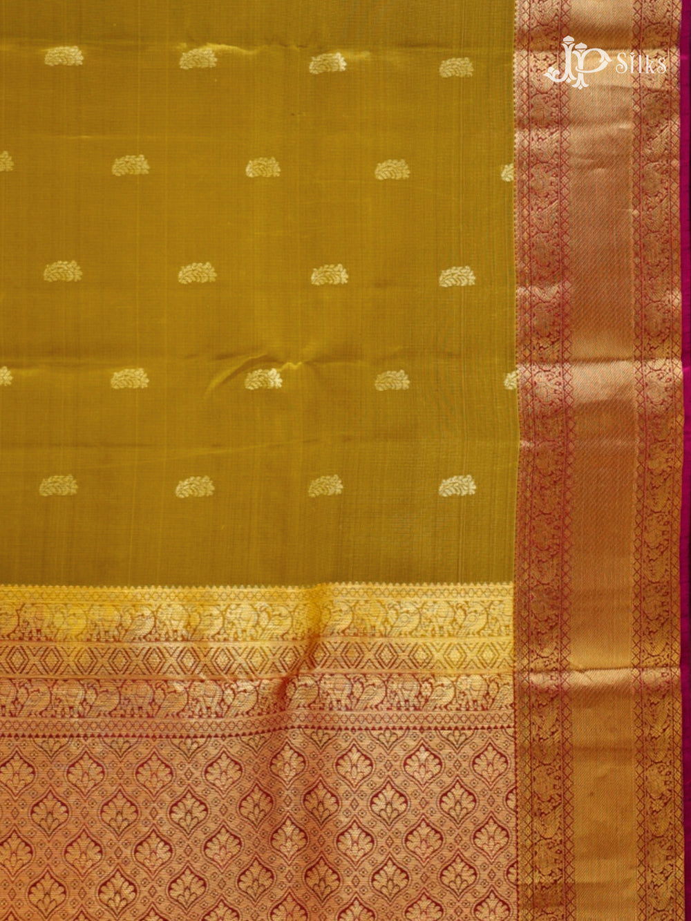 Spicy Mustard & Dark Magenta Pure Silk Mix Saree - G814-view-2