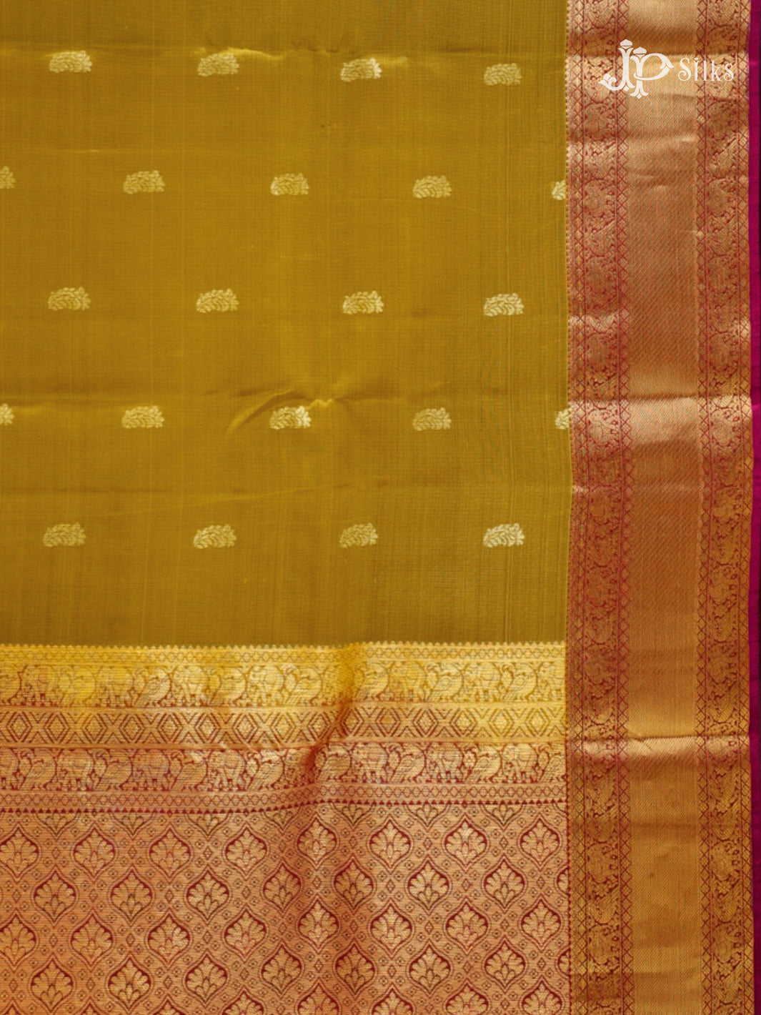 Spicy Mustard & Dark Magenta Pure Silk Mix Saree - G814-view-2
