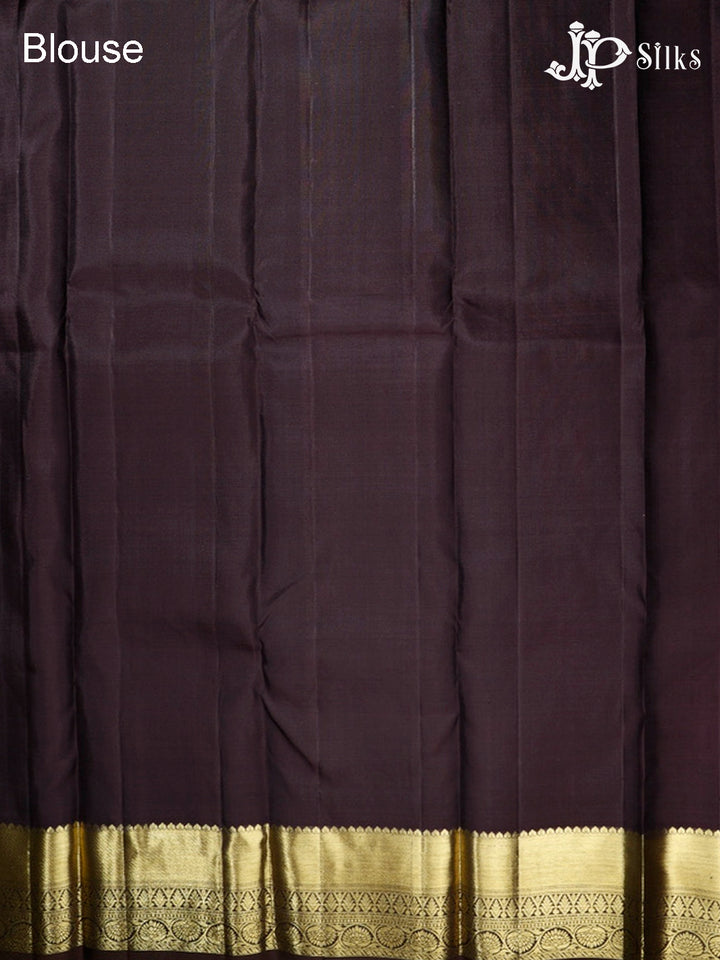 Mehendi Green and Brown Kanchipuram Silk Saree - G379 “View7”