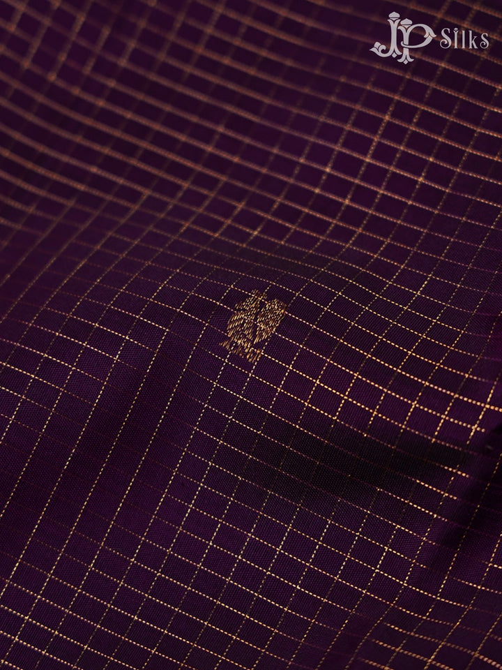 Deep Violet Kanchipuram Silk Saree - F2336 - View 6