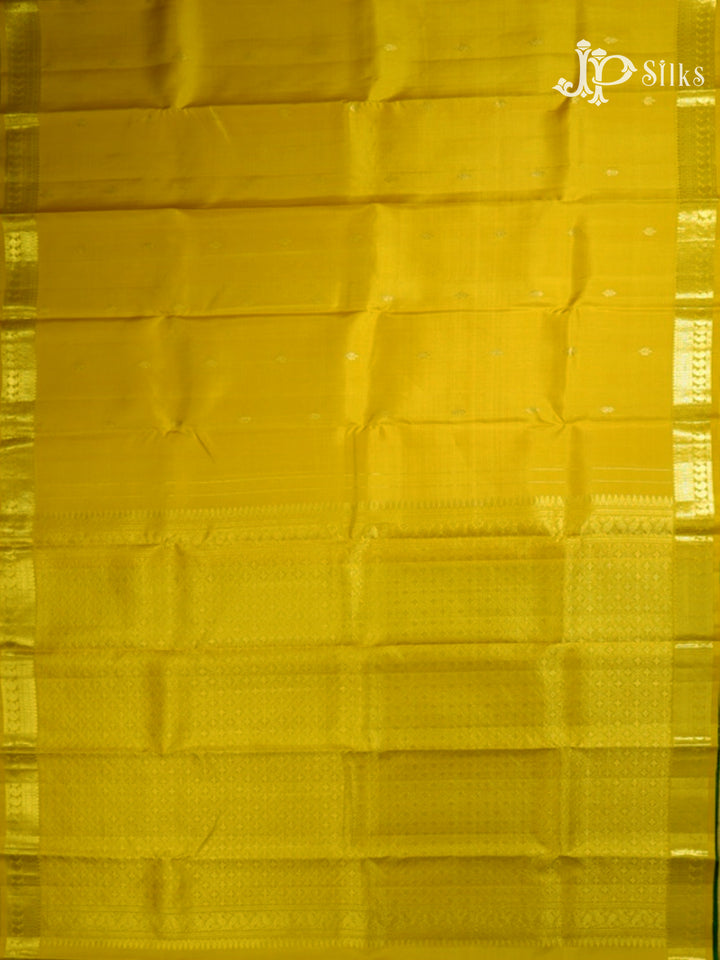 Mustard Yellow Kanchipuram Silk Saree - F3566