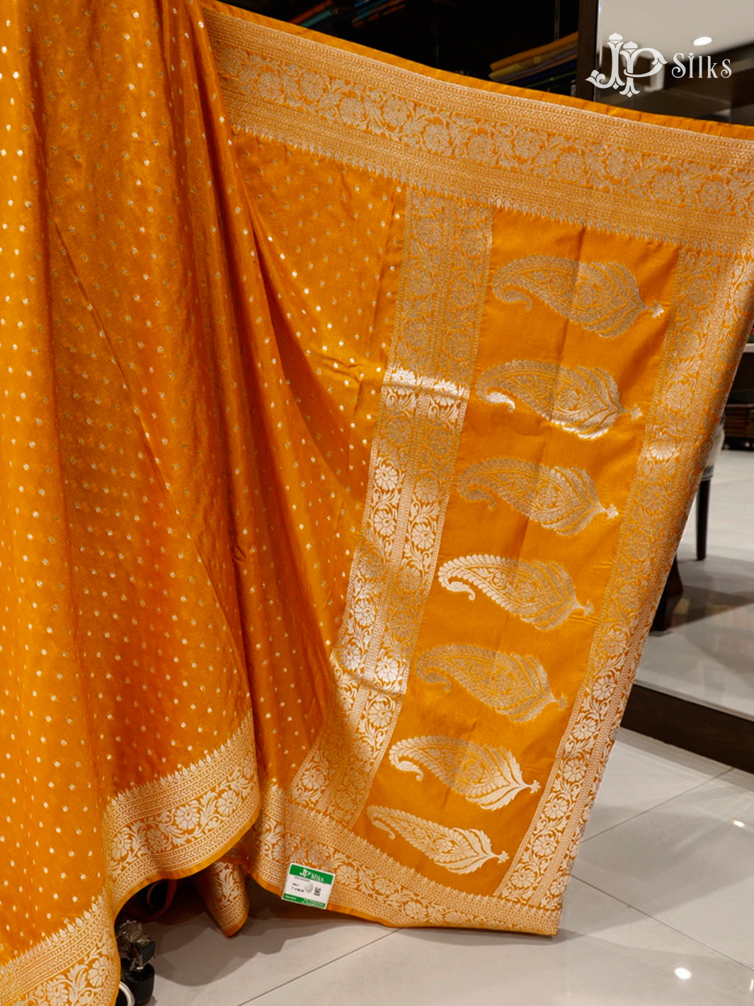 Mustard Yellow Pure Silk Mix Saree - D8521-view3