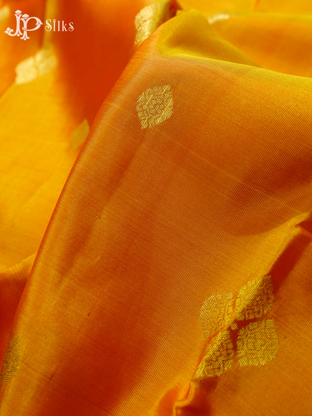 Dual Shade Orange–Yellow & Rani Pink Pure Silk Mix Saree - G327-view3