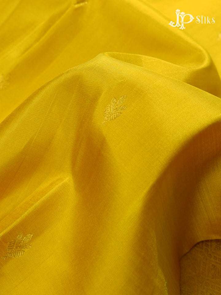 Mustard Yellow Kanchipuram Silk Saree - F3566