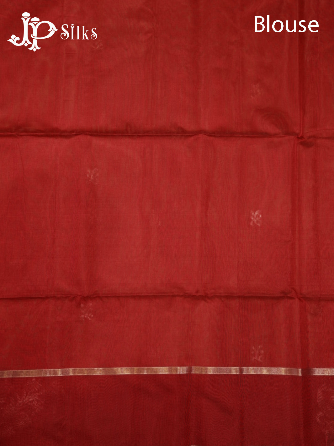 Reddish Orange and Red Kora Cotton Saree - G919