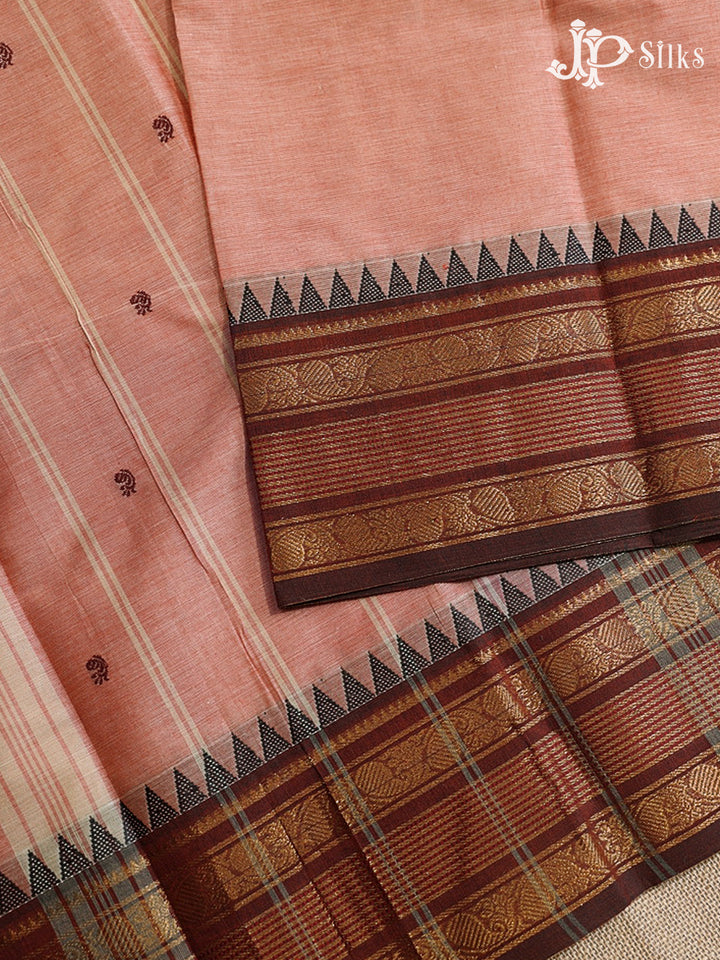 Pale mauve Theni Cotton Saree - G887