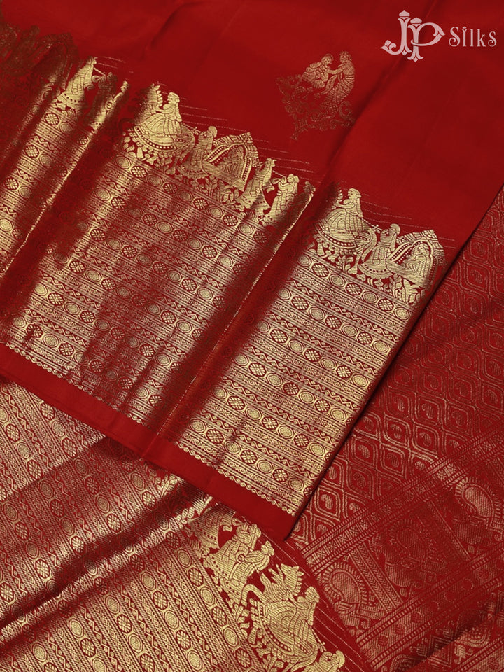 Red Kanchipuram Silk Saree - F2325 - View 4