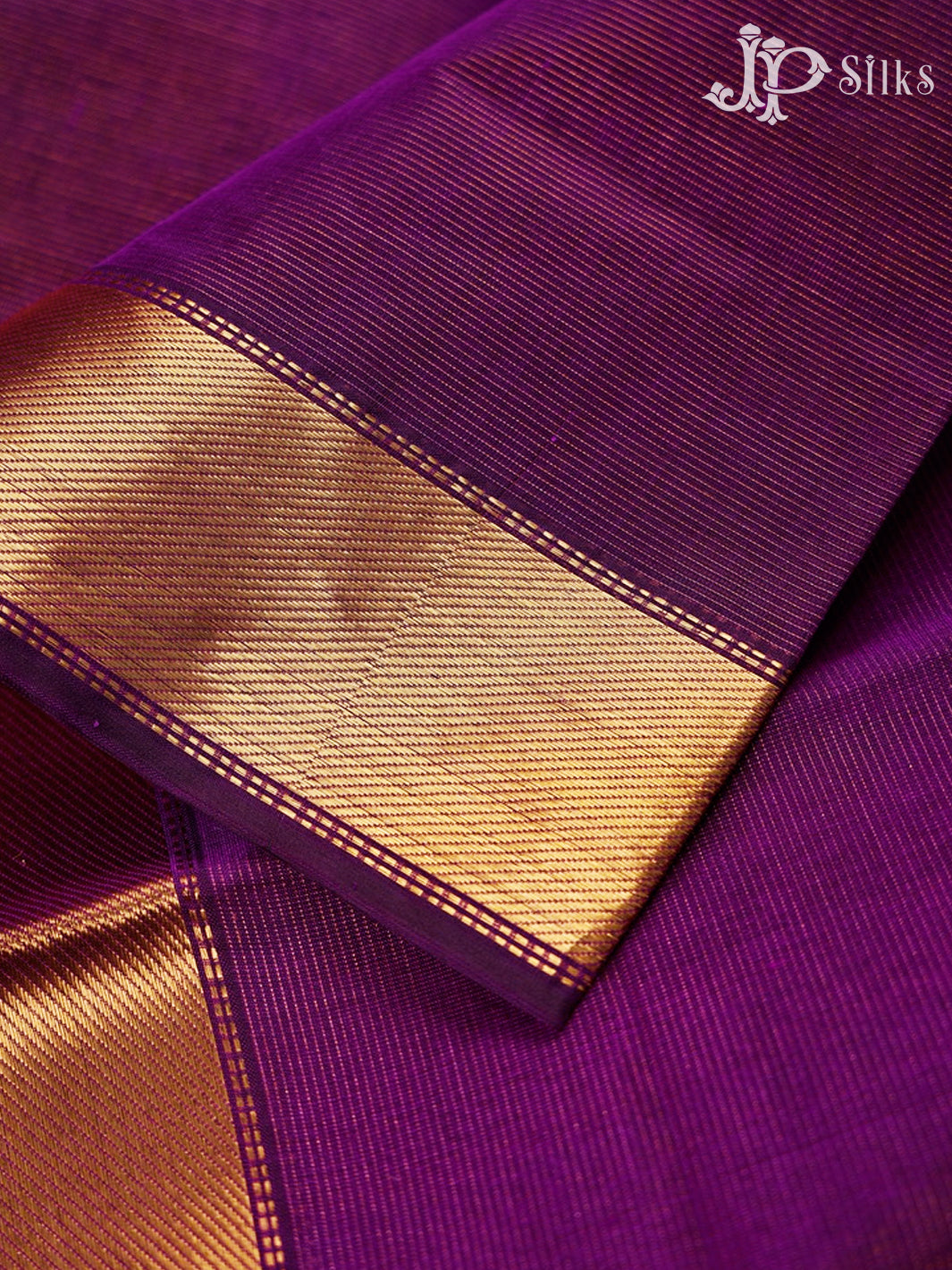 Dark Purple And Bottle Green Silk Cotton Saree - F3503