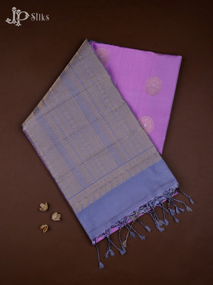 Lavender Pink Soft Silk Saree - F2745