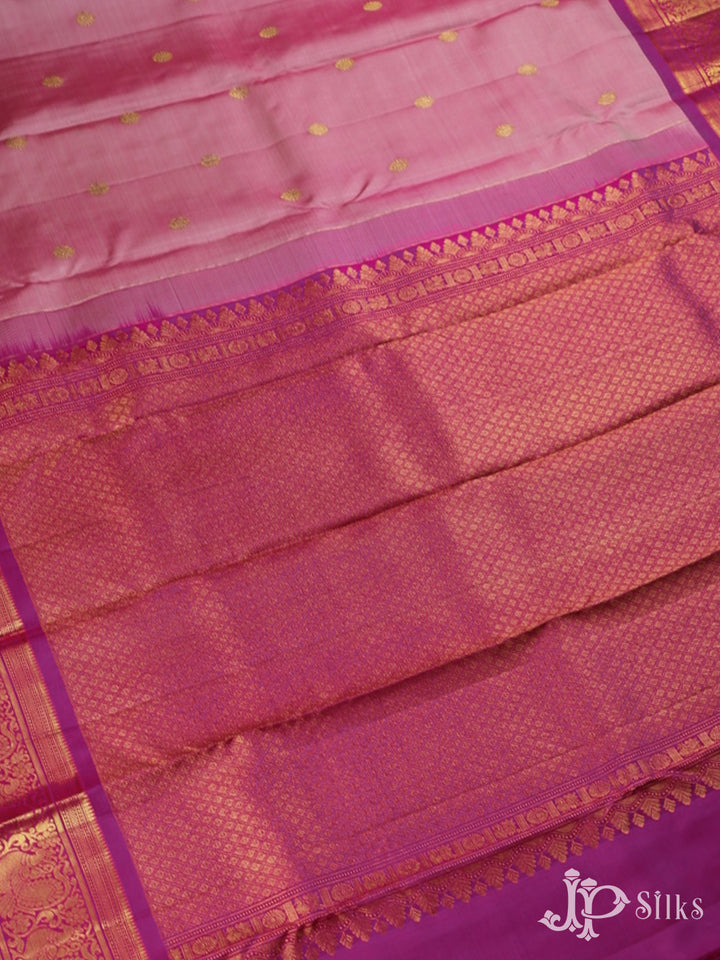 Onion Pink and Magenta Kanchipuram Silk Saree - F2452 - View 3