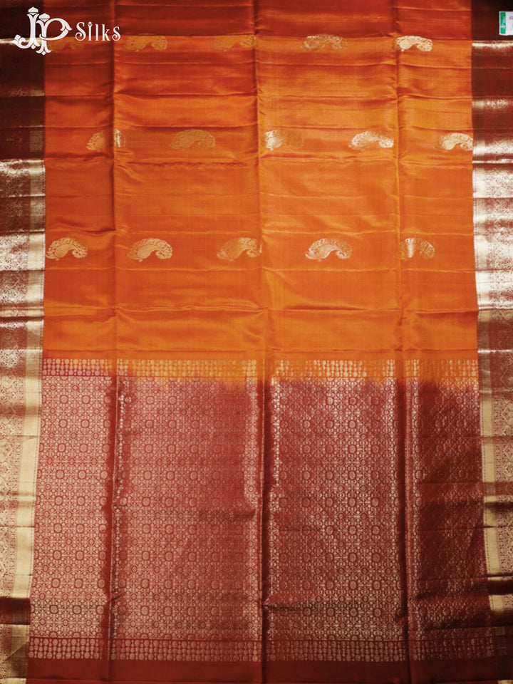 Rust and Maroon Soft Silk Saree - G347