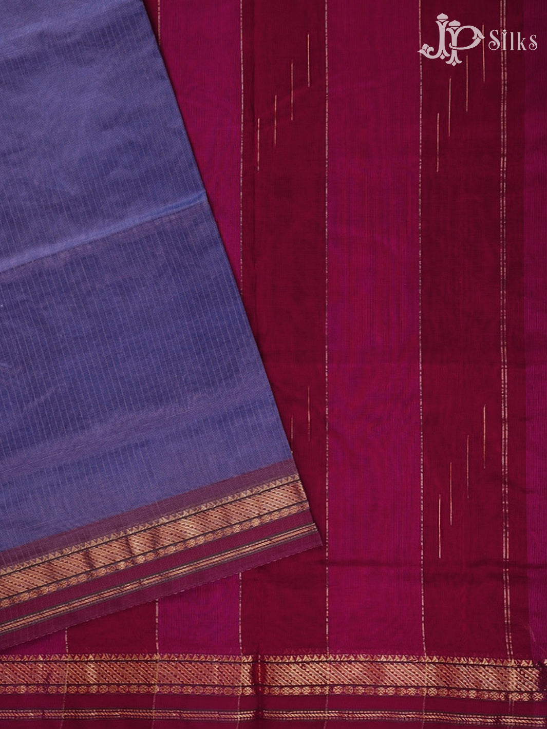 Lavender, Magenta And Pink Silk Cotton Saree - F3506