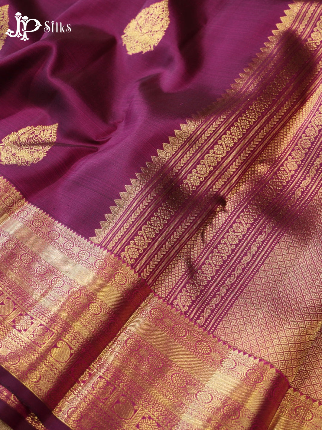 Wine Kanchipuram Silk Saree - G41
