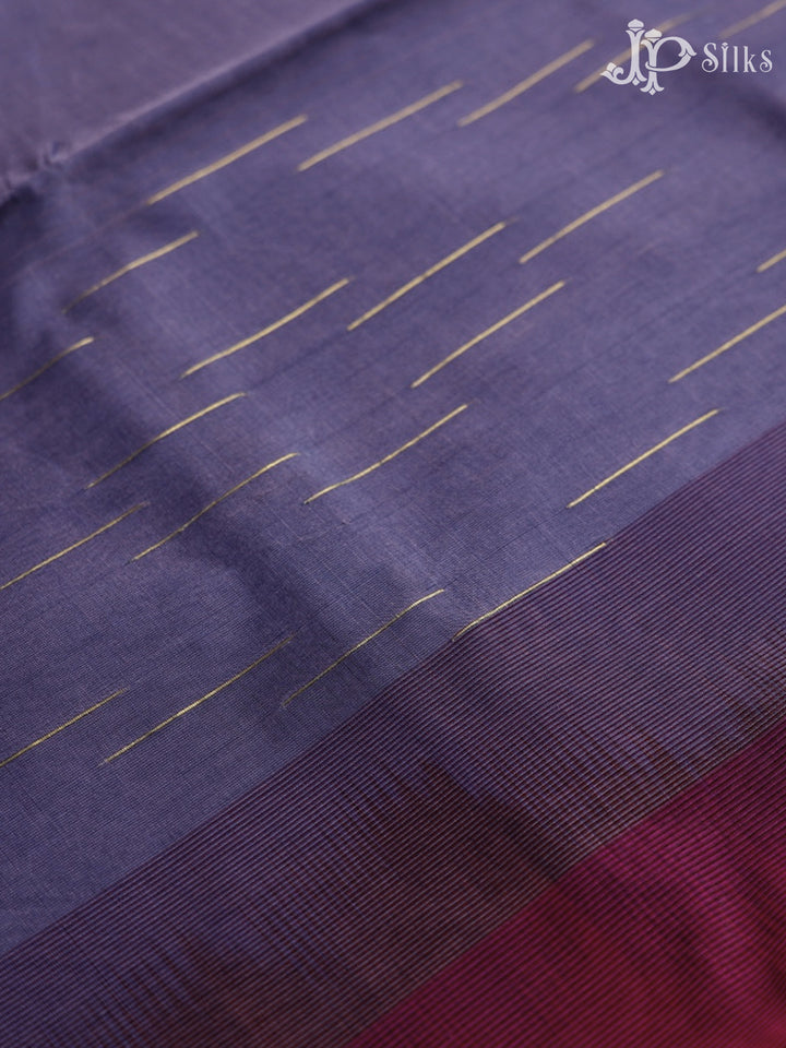 Lavender, Magenta And Pink Silk Cotton Saree - F3506