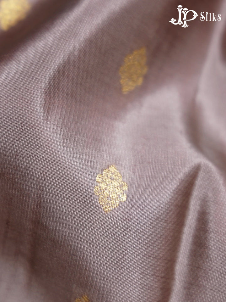Grey & Maroon Pure Silk Mixed Saree - G324-view3