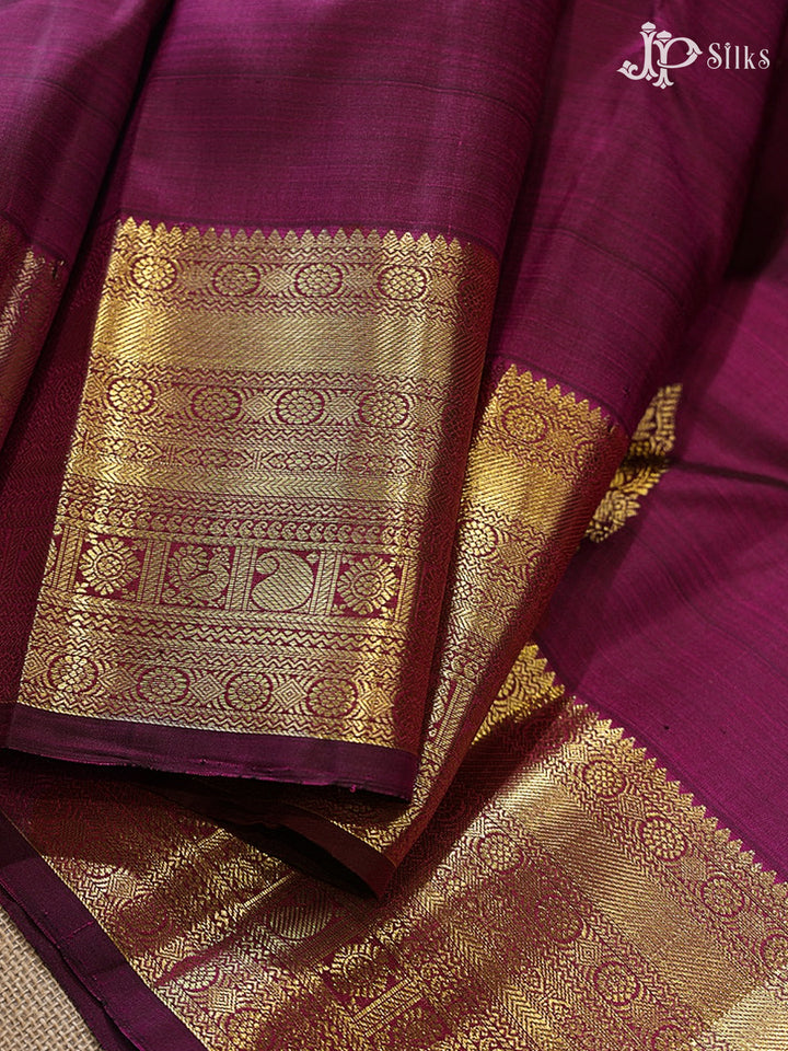 Wine Kanchipuram Silk Saree - G41