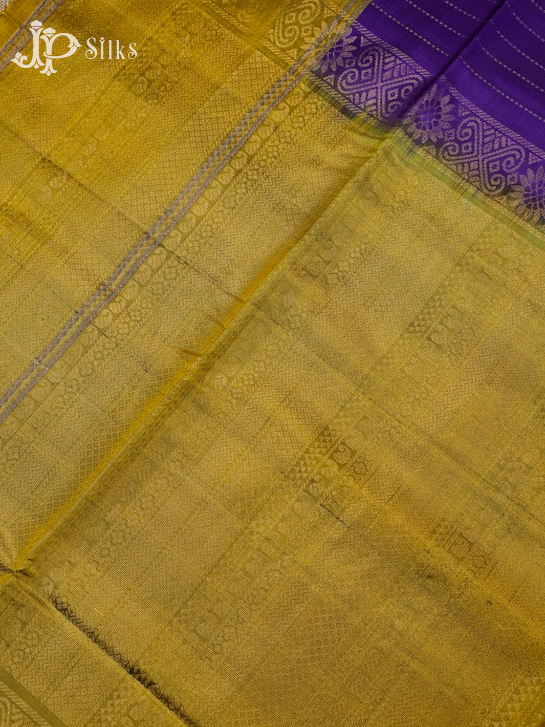 Violet And Olive Green Soft Silk Saree - E4540