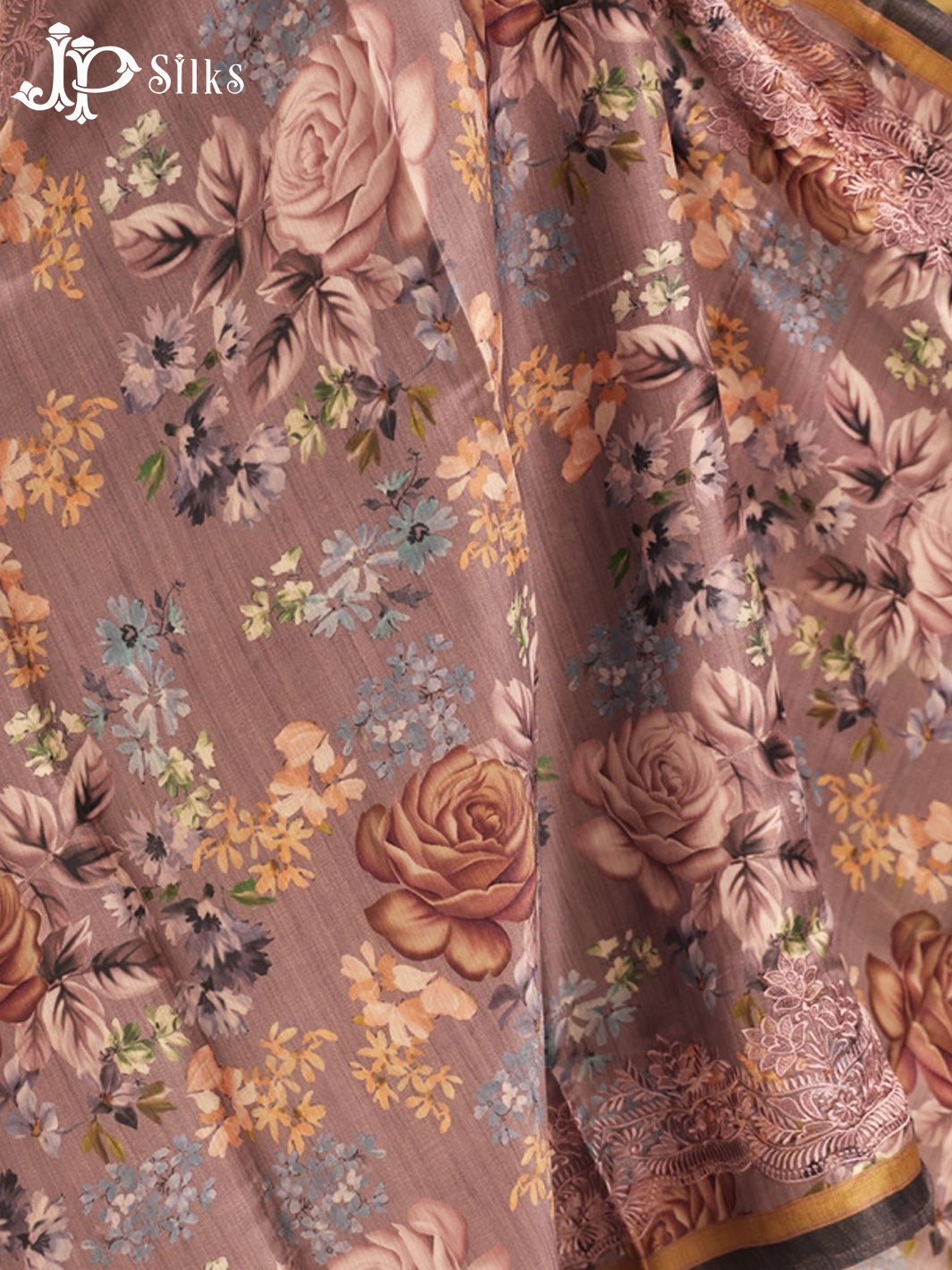 Rose Mauve Semi Tusshar Saree - E5574-view5