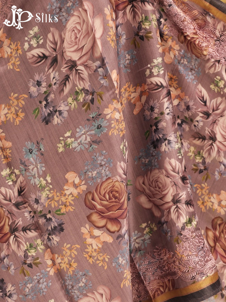 Rose Mauve Semi Tusshar Saree - E5574-view5