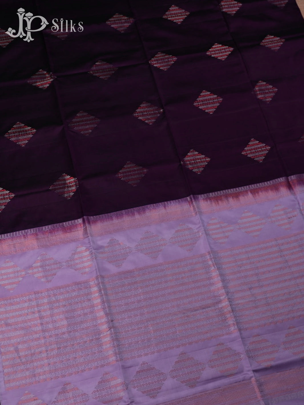 Dark Purple with Light Purple Soft Silk Saree - E4544 - view 5