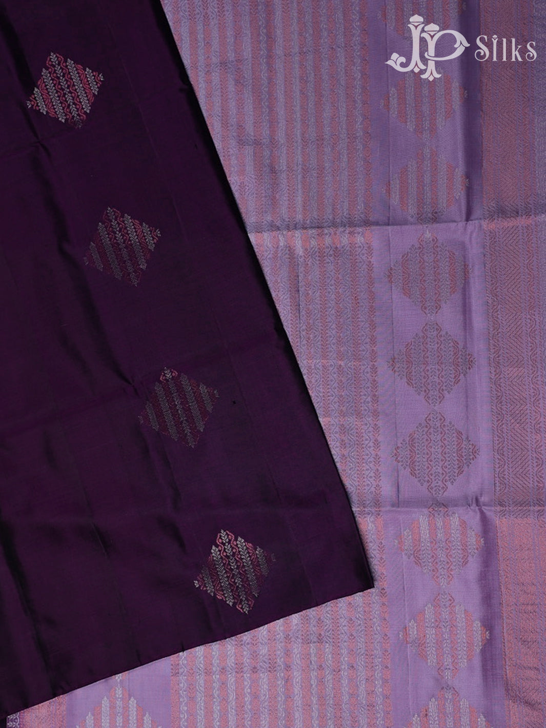 Dark Purple with Light Purple Soft Silk Saree - E4544 - View 2