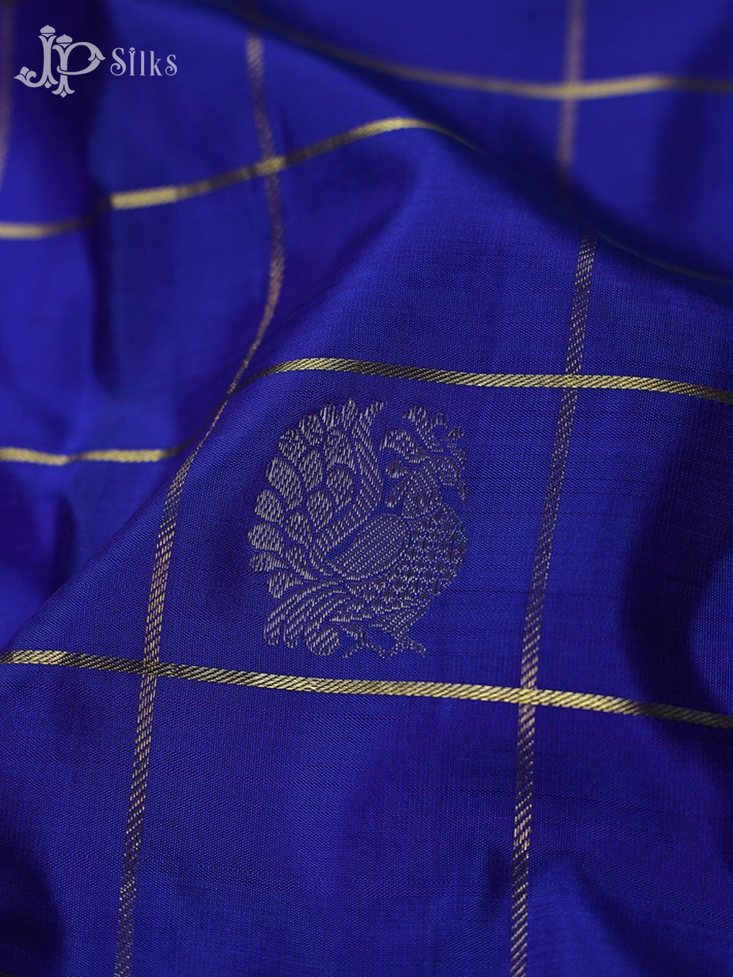 Ink Blue Kanchipuram Silk Saree - A1397 - View 6