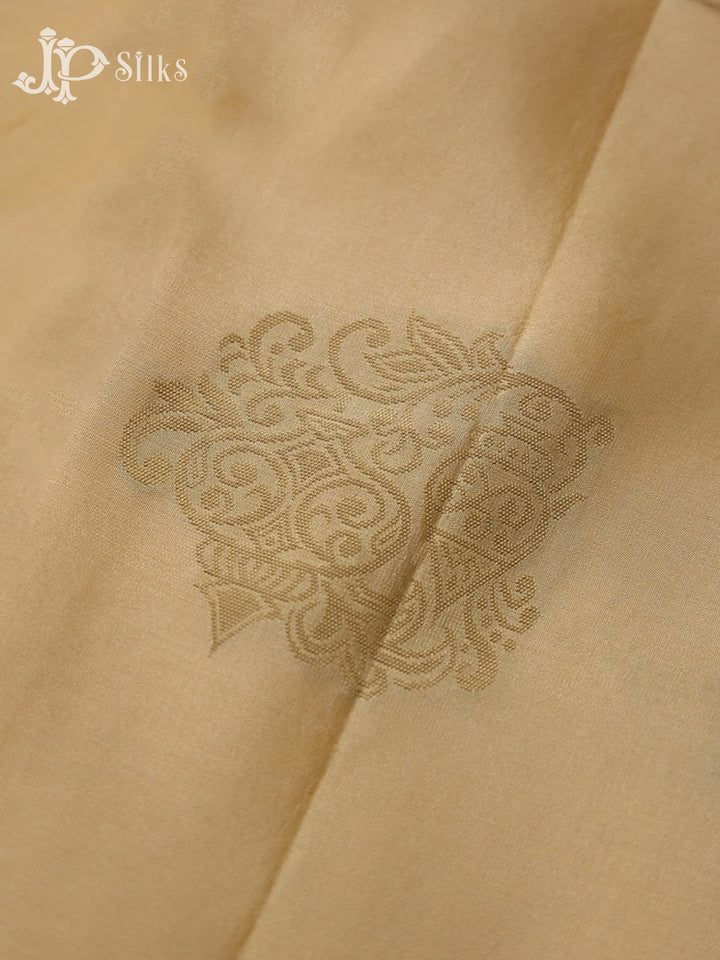 Cream with Deep Wine Soft Silk Saree - F2225 - View 5