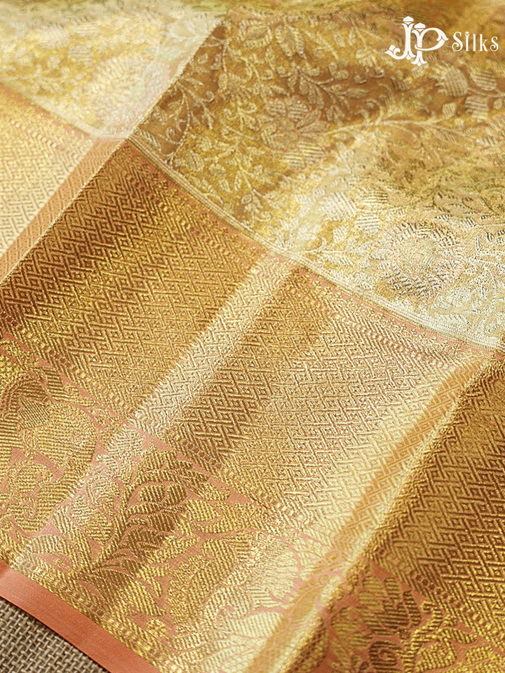 Gold Kanchipuram Silk Saree - G863