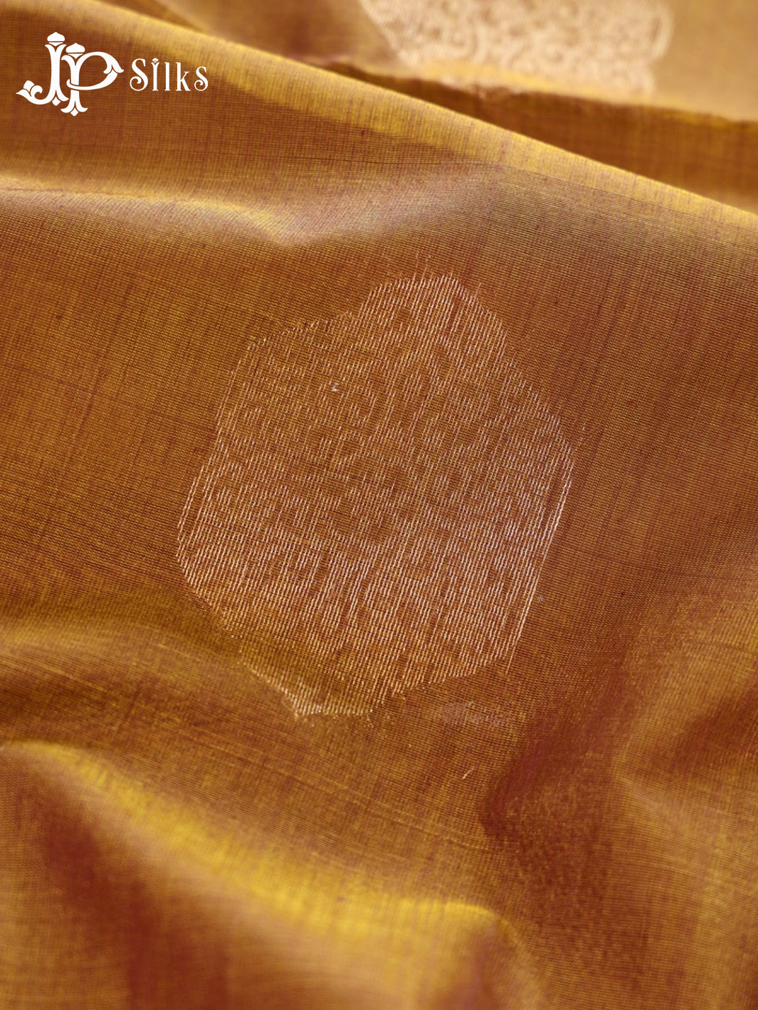 Golden Brown and Deep Violet Kora Cotton Saree - G914