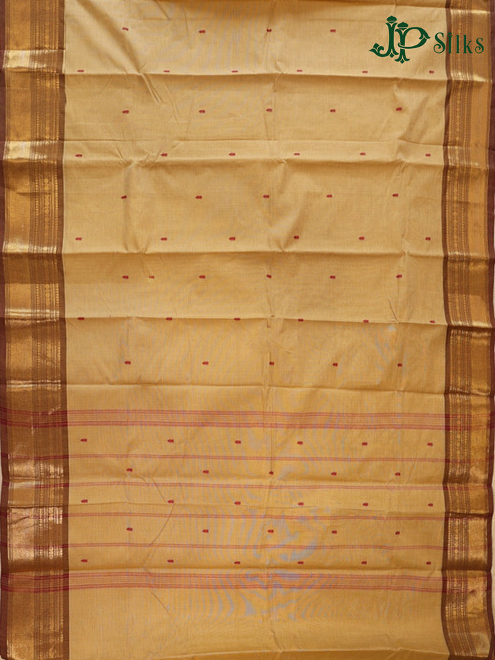 Wheat Beige Theni Cotton Saree - G905