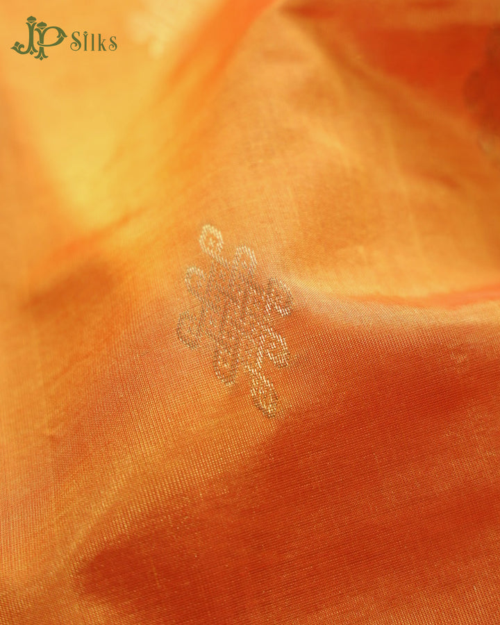 Sunset Yellow & Maroon Silk Cotton Saree - E1589