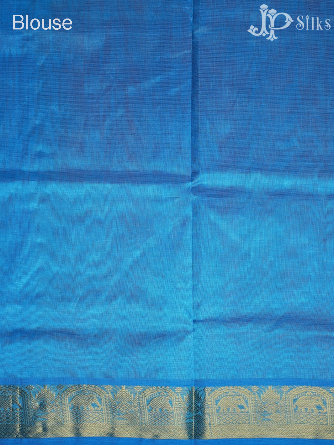 Dual Shade Blue with Sky Blue Silk Cotton Saree - F324 - View 7