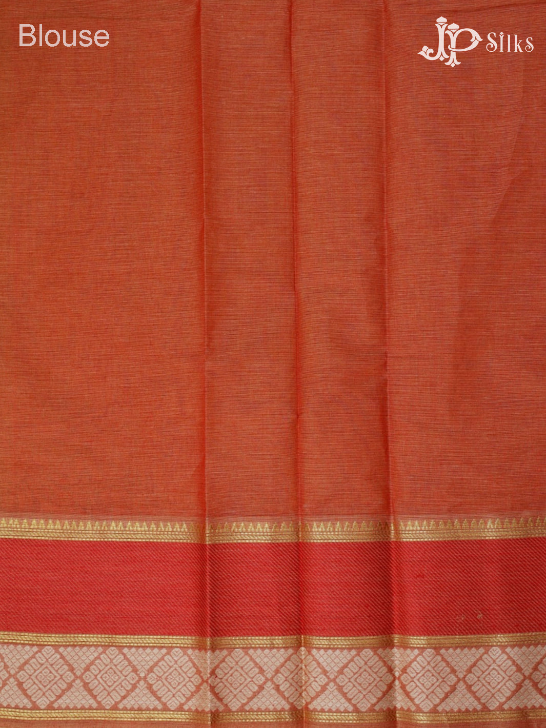 Mustard Yellow And Red Cotton Saree - F2786