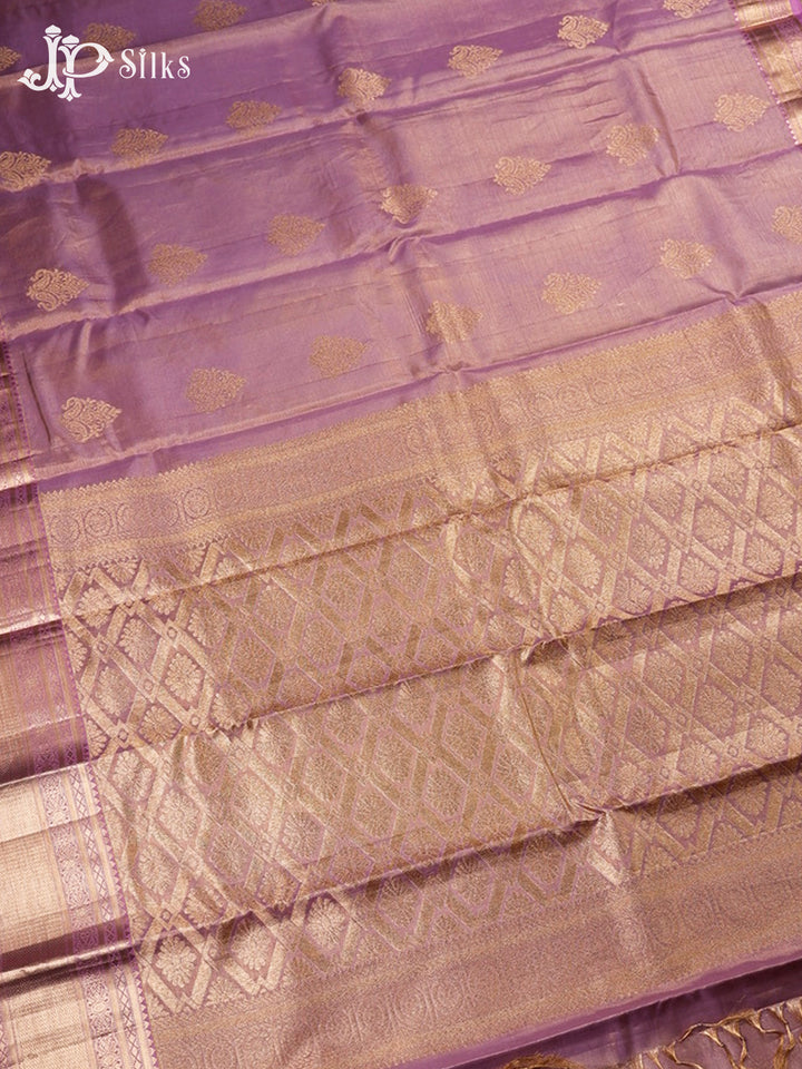 Pastel Pink Kanchipuram Tissue Fancy Silk Saree - F3572