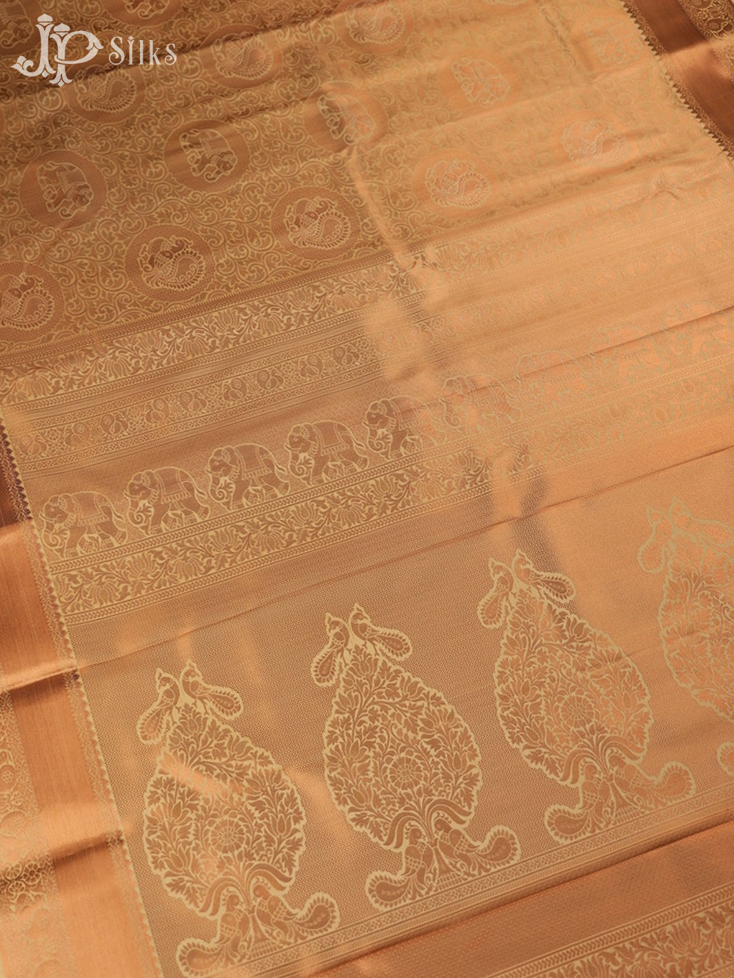 Cream Art Silk Saree - E910 - View 2