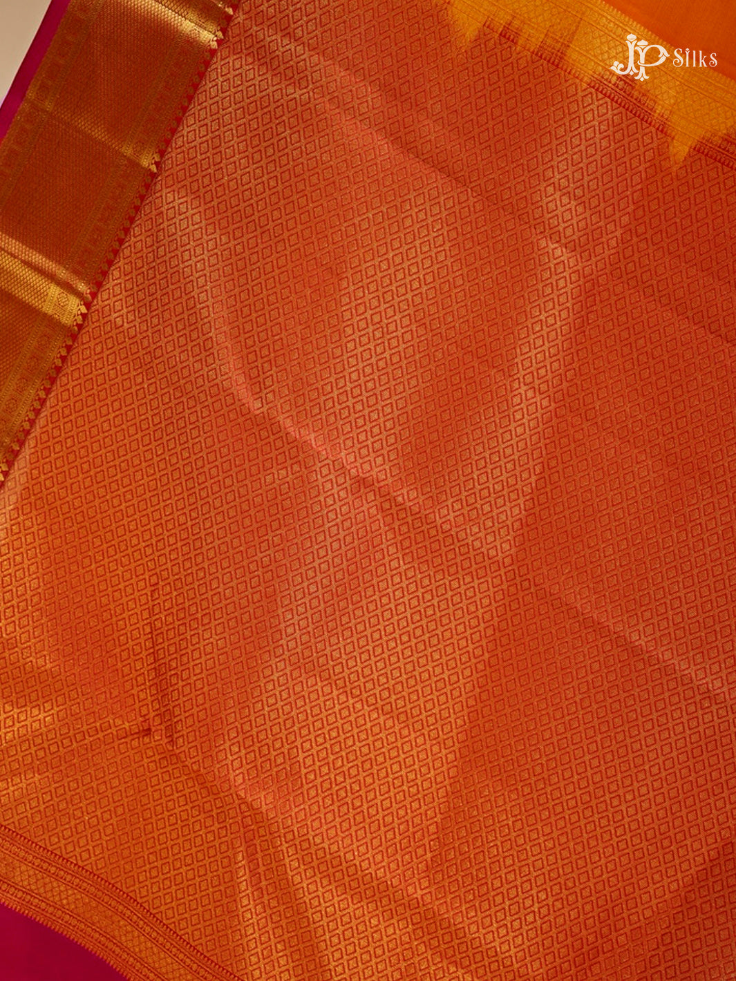 Dual Shade Orange & Pink Pure Silk Mix Saree - G835-view-6