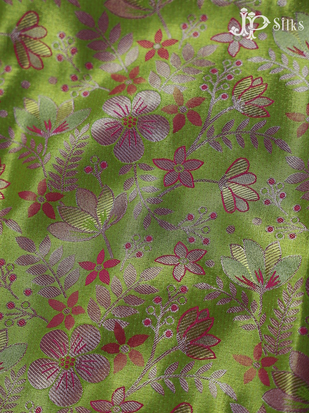 Light Green with Rani Pink Art Silk Saree - F2359 - View 6