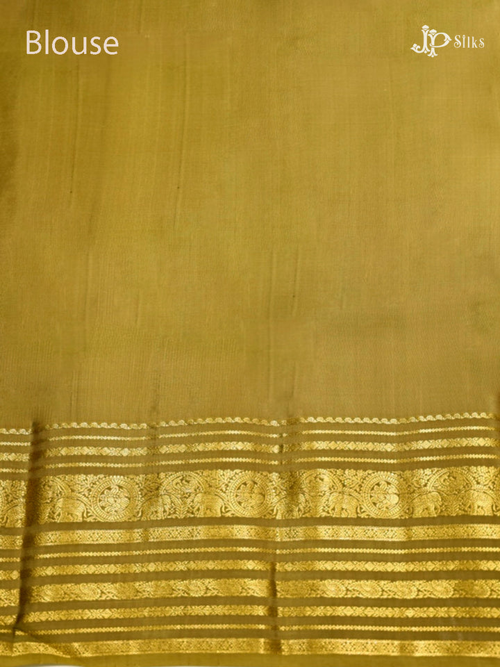 Ink Blue & Sage Green Pure Silk Mix Saree - G821-view-7