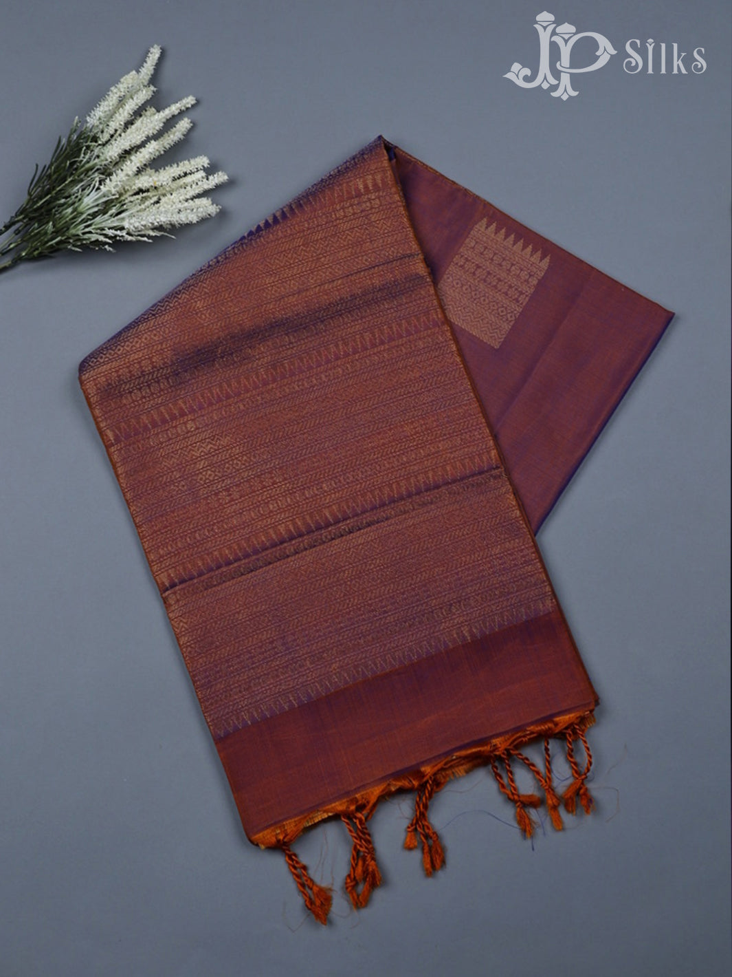 Reddish Brown Soft Silk Saree - F2210 - View 1