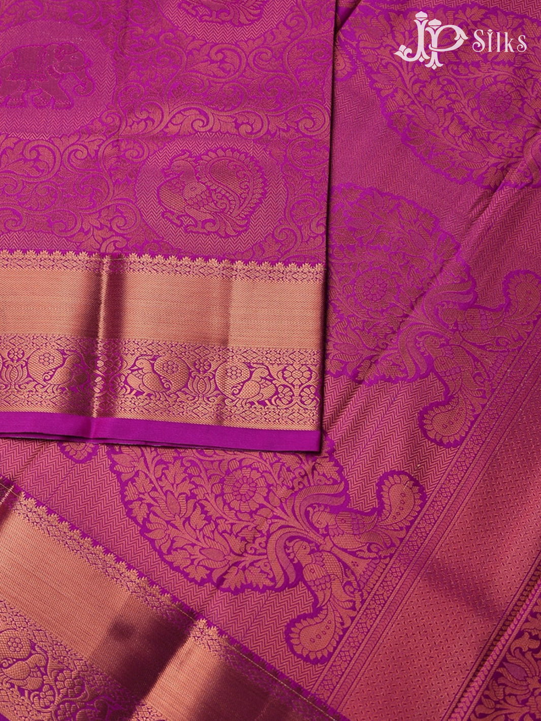 Rani Pink Art Silk Saree - E921 - View 2