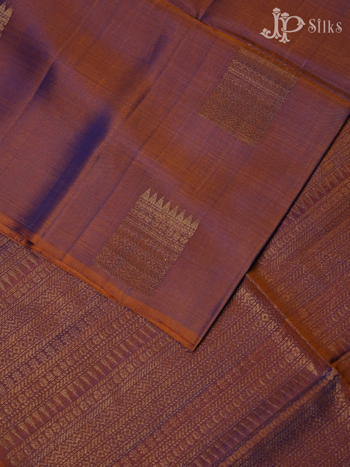 Reddish Brown Soft Silk Saree - F2210 - View 4