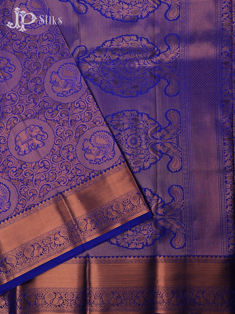 Ink Blue Art Silk Saree - E915 - View 2