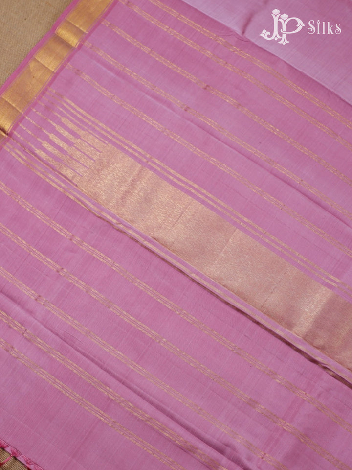 Baby Pink Kanchipuram Pure Silk Saree - F3489