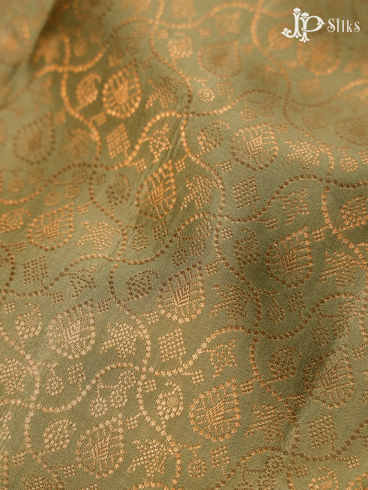 Olive Green Kanchipuram Pure Silk Saree - D1843