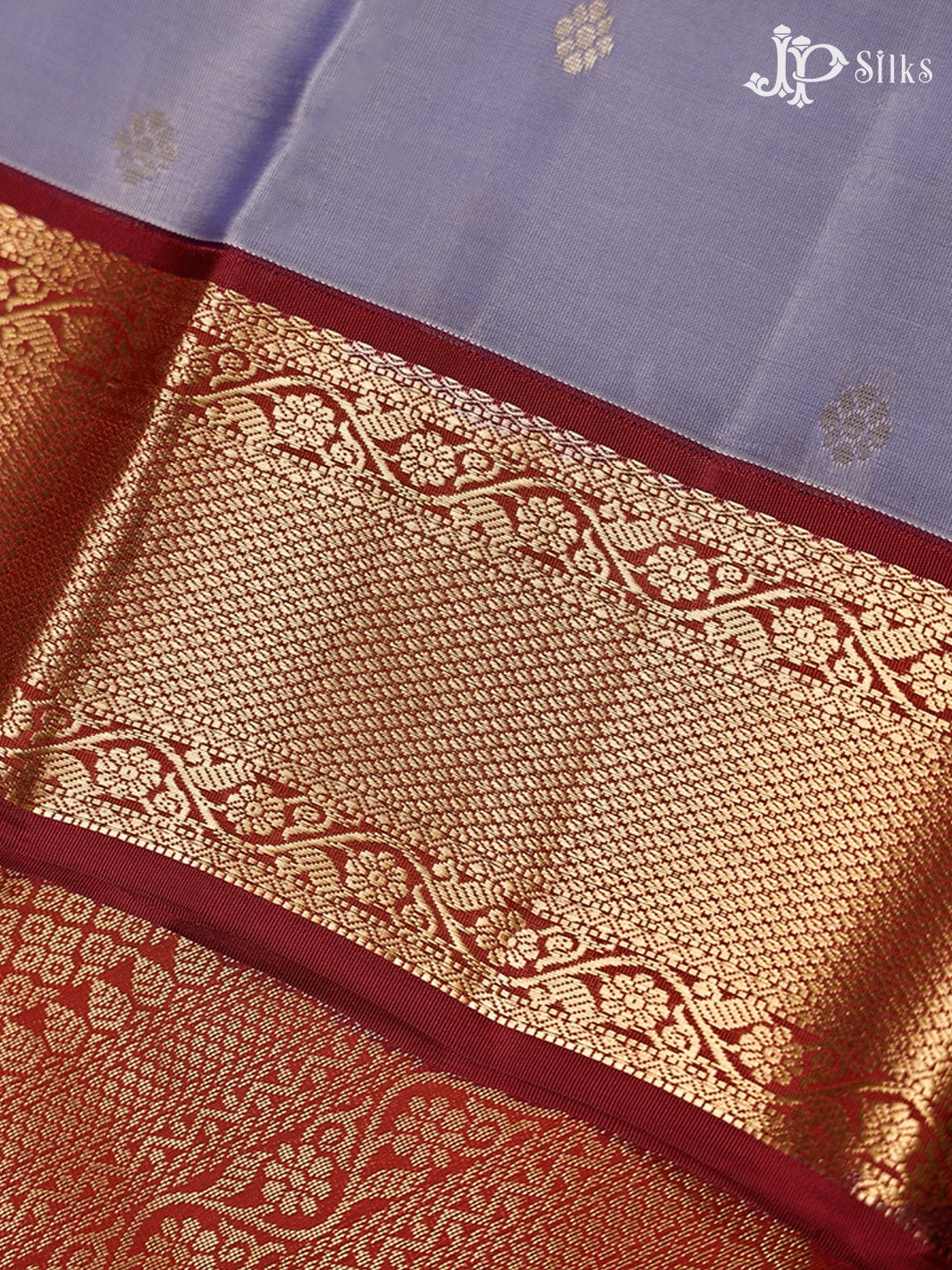 Lavender And Maroon Pure Silk Mixed Saree - G66