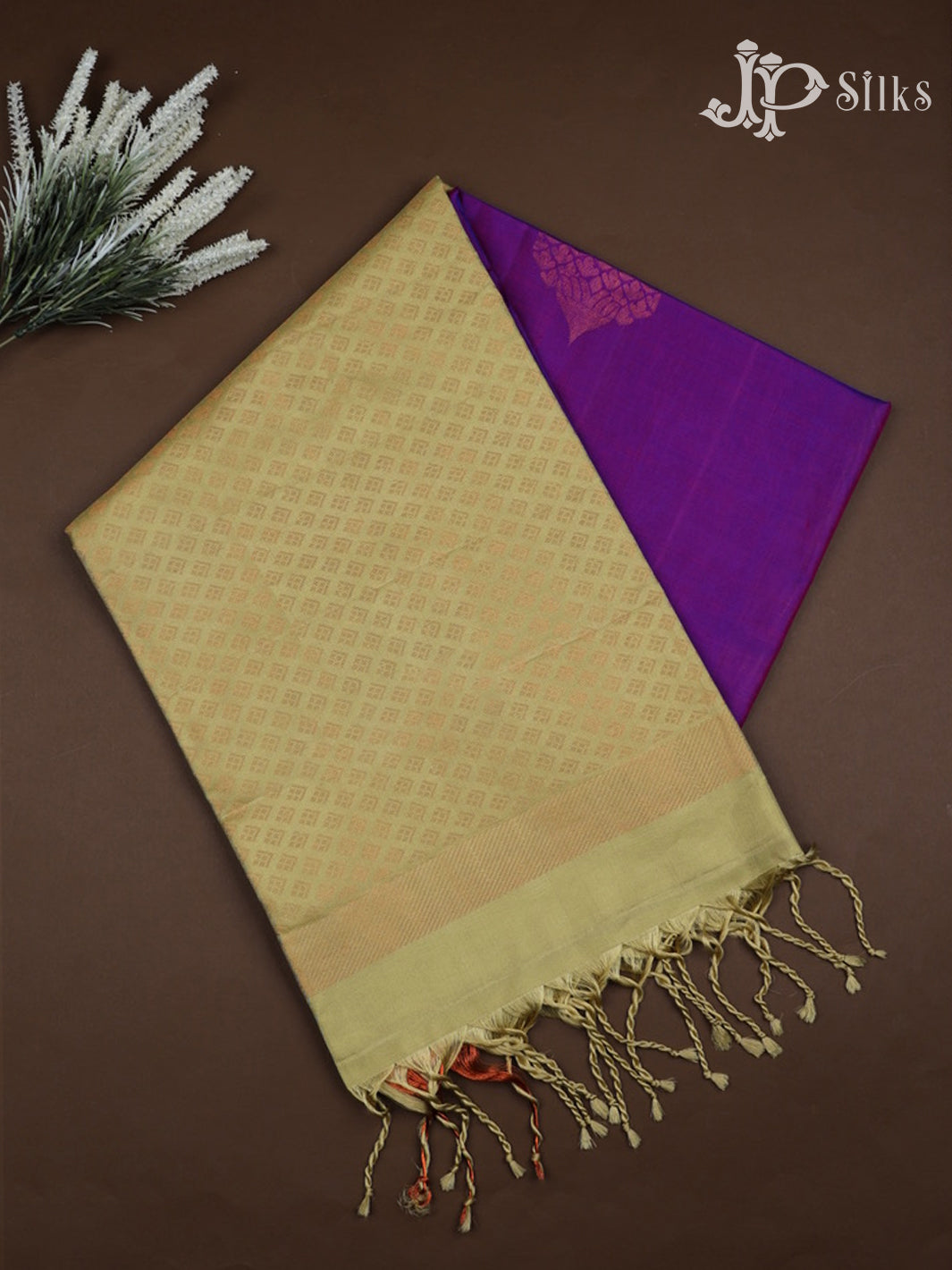 Dual Shade Purple Soft Silk Saree - D5100 - View 1