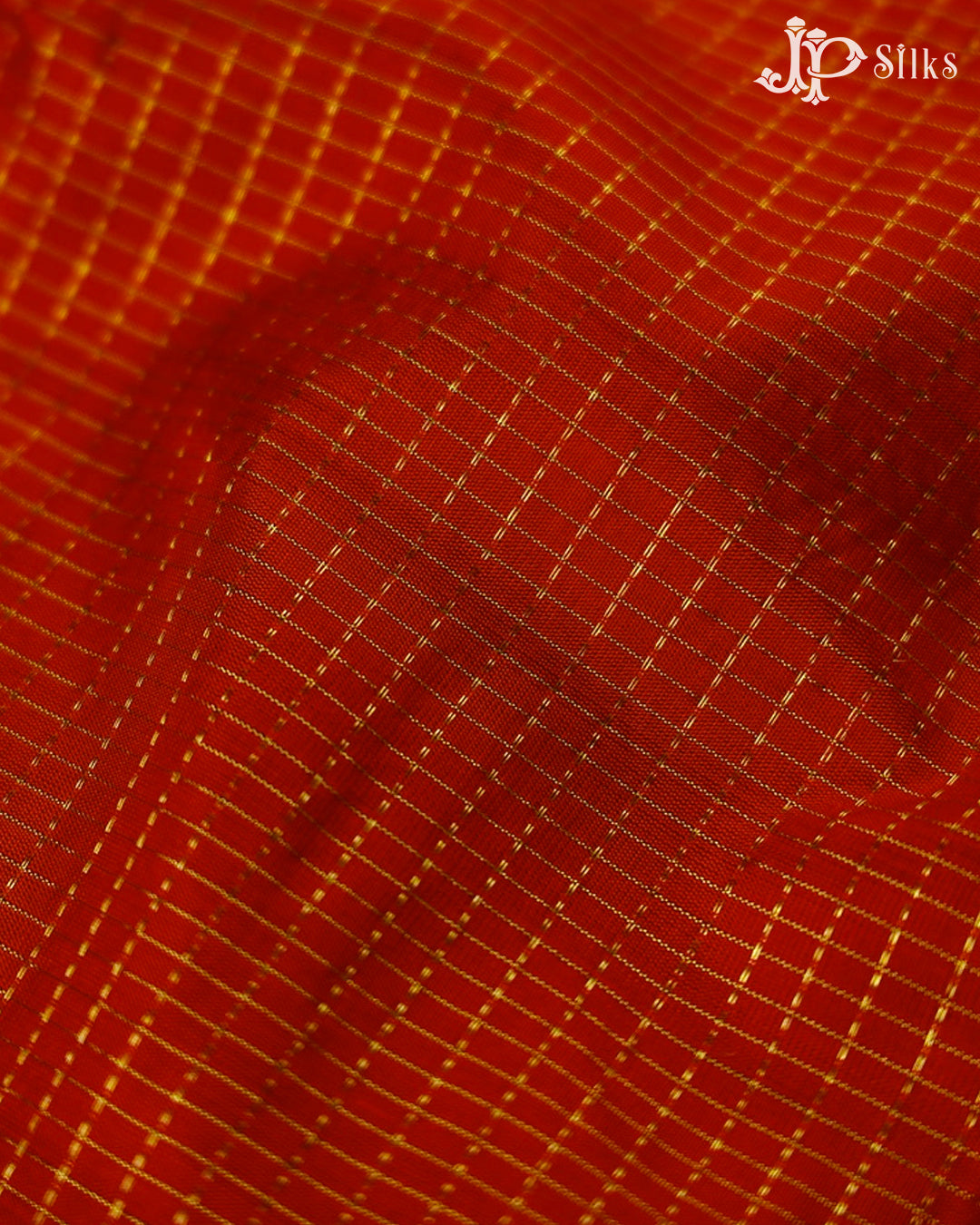 Red And Half White Kanchipuram Silk Saree - F3485